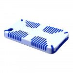 Wholesale iPhone 4 4S Hybrid Grip Case (White-Blue)